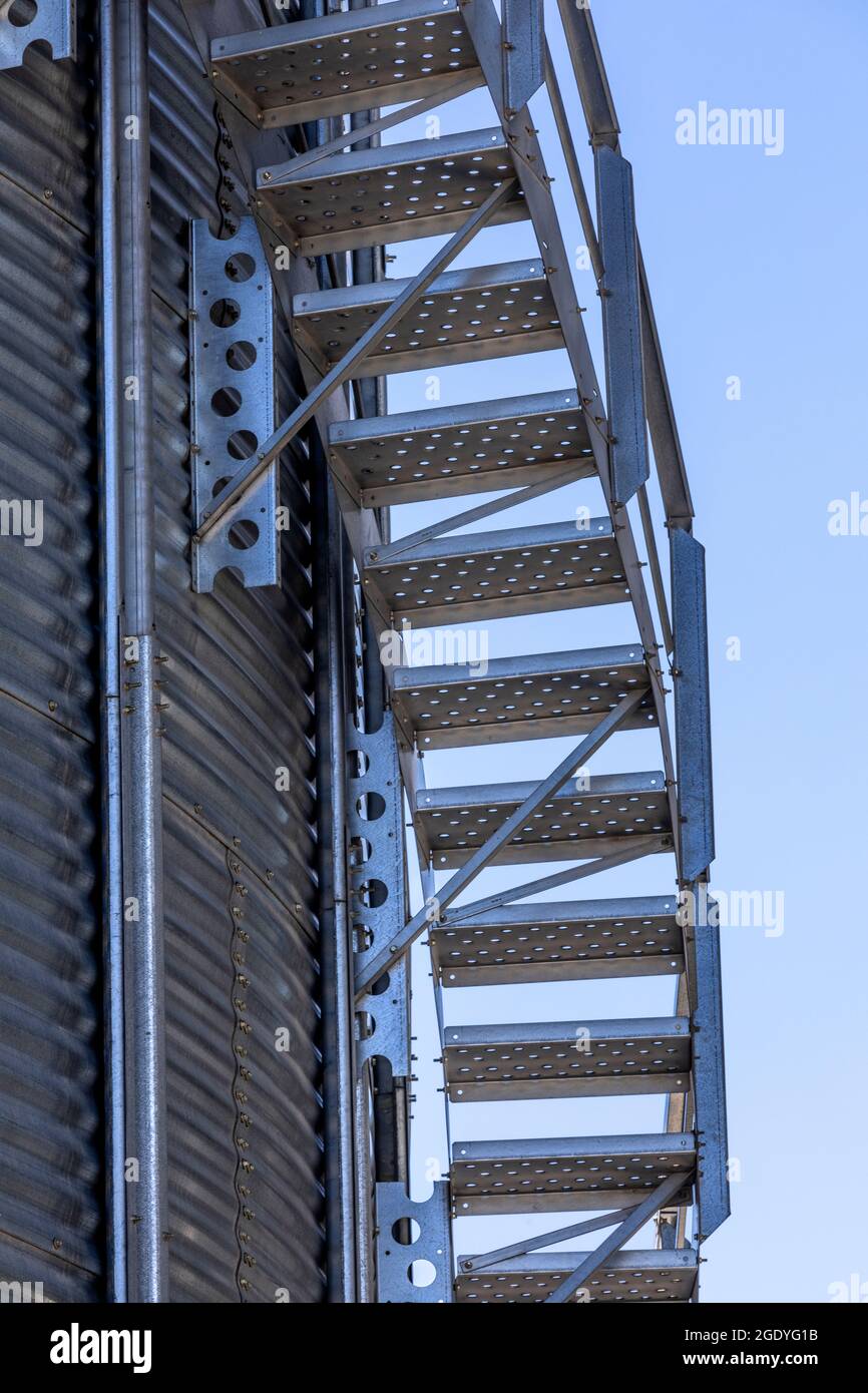 SD00429-00.....SOUTH DOKOTA - Grain silo in Wall. Stock Photo