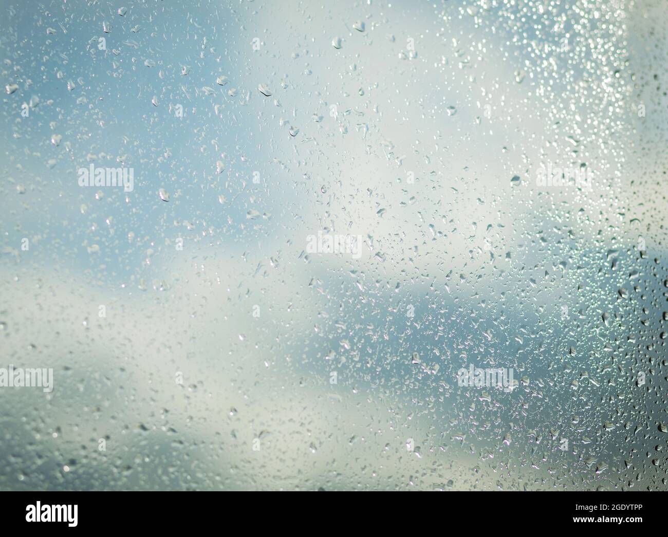 water drops on blue glass. wallpaper Stock Photo - Alamy