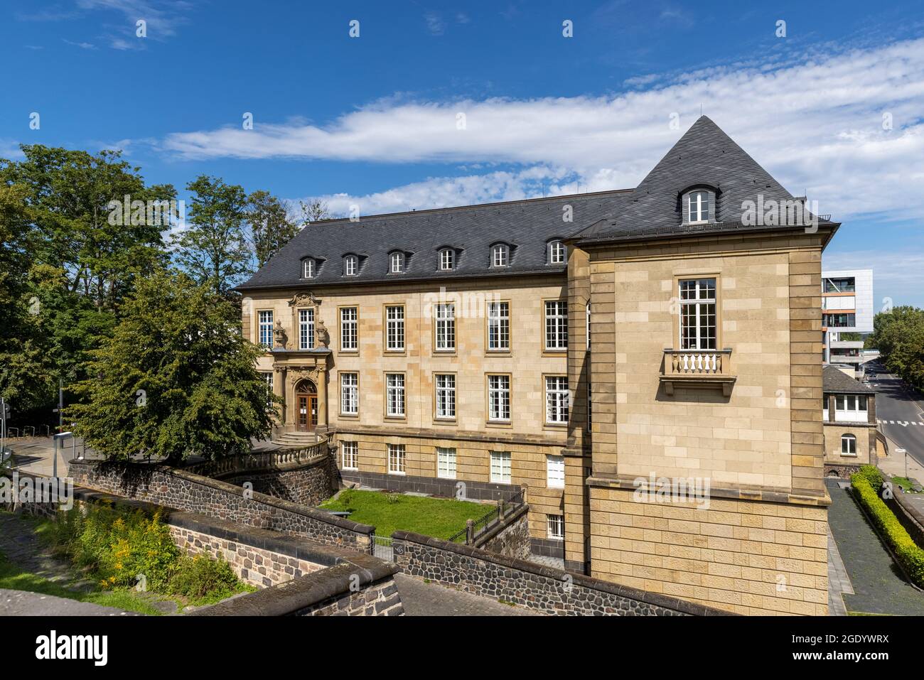Bonn University philosophic faculty near Rhine River is called Art Dictaminis Stock Photo