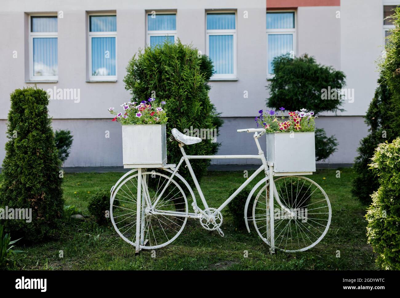 Old fashioned bike lady hi-res stock photography and images - Alamy