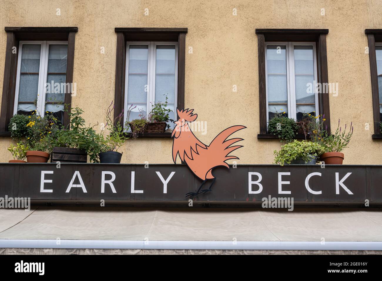 Gstaad, Switzerland - July 16, 2020: Early beck is a pastry shop,  confectionery, bakery and tearoom in Gstaad Stock Photo - Alamy