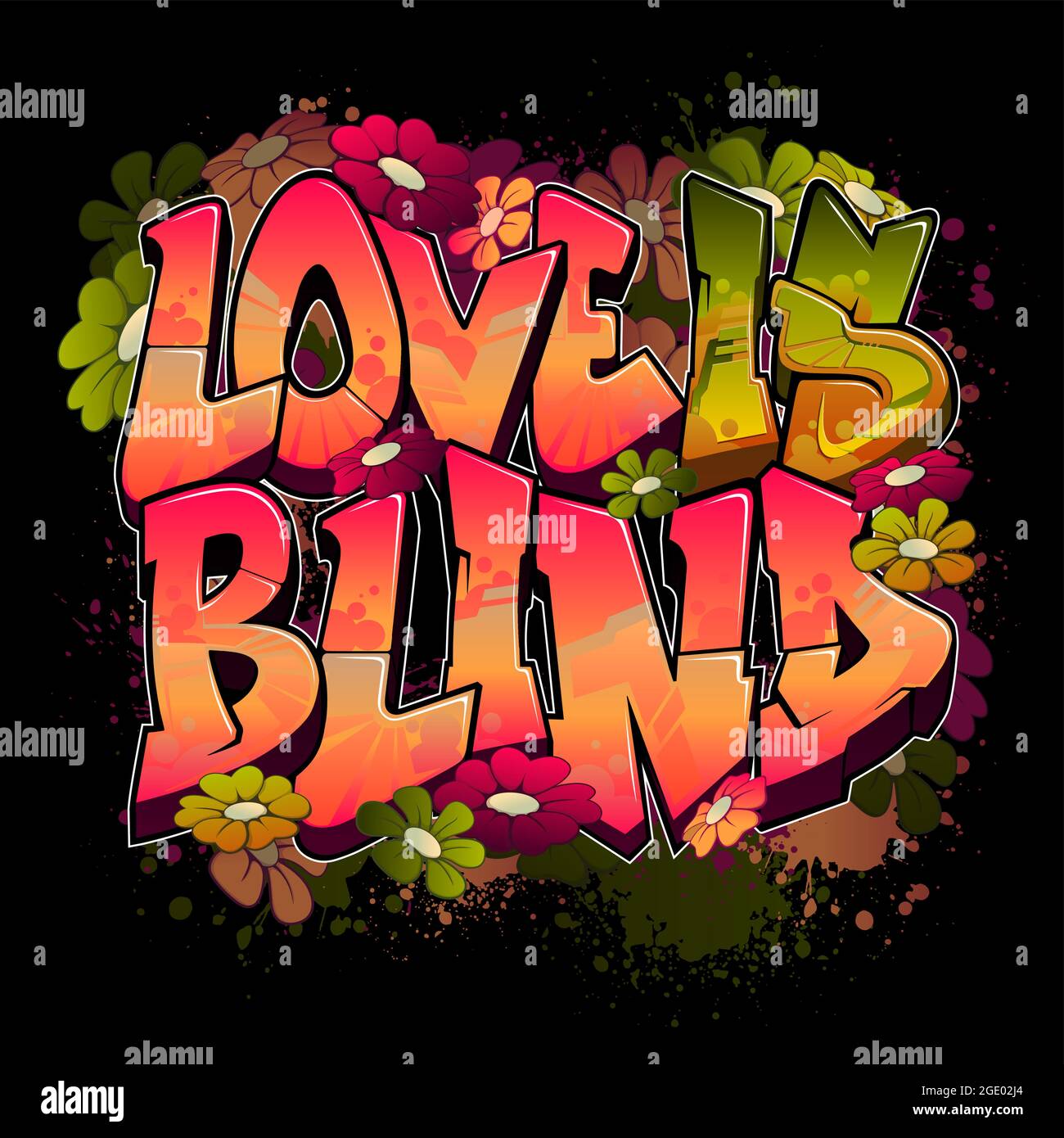 Love Is Blind in Graffiti Style Stock Vector Image & Art Alamy