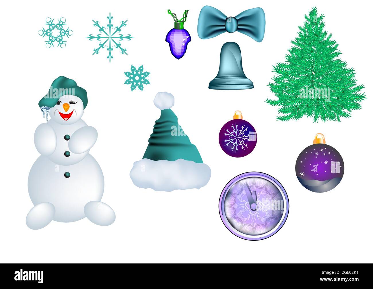 set of christmas. vector decoration for new year and christmas Stock Vector