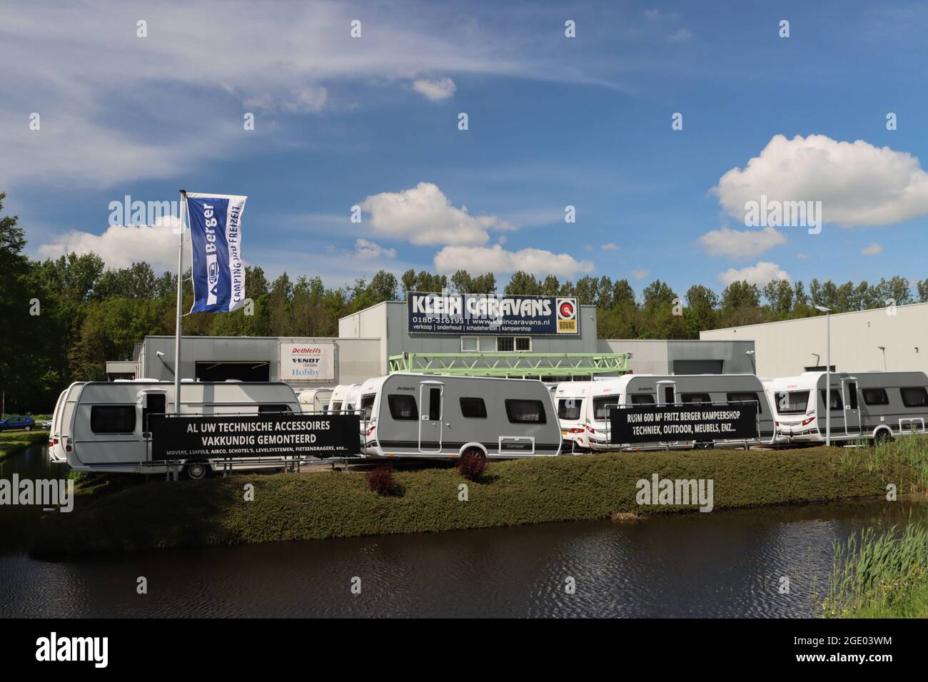 Caravan center along the Hoofdweg in Nieuwerkerk aan den IJssel the  Netherlands Stock Photo - Alamy