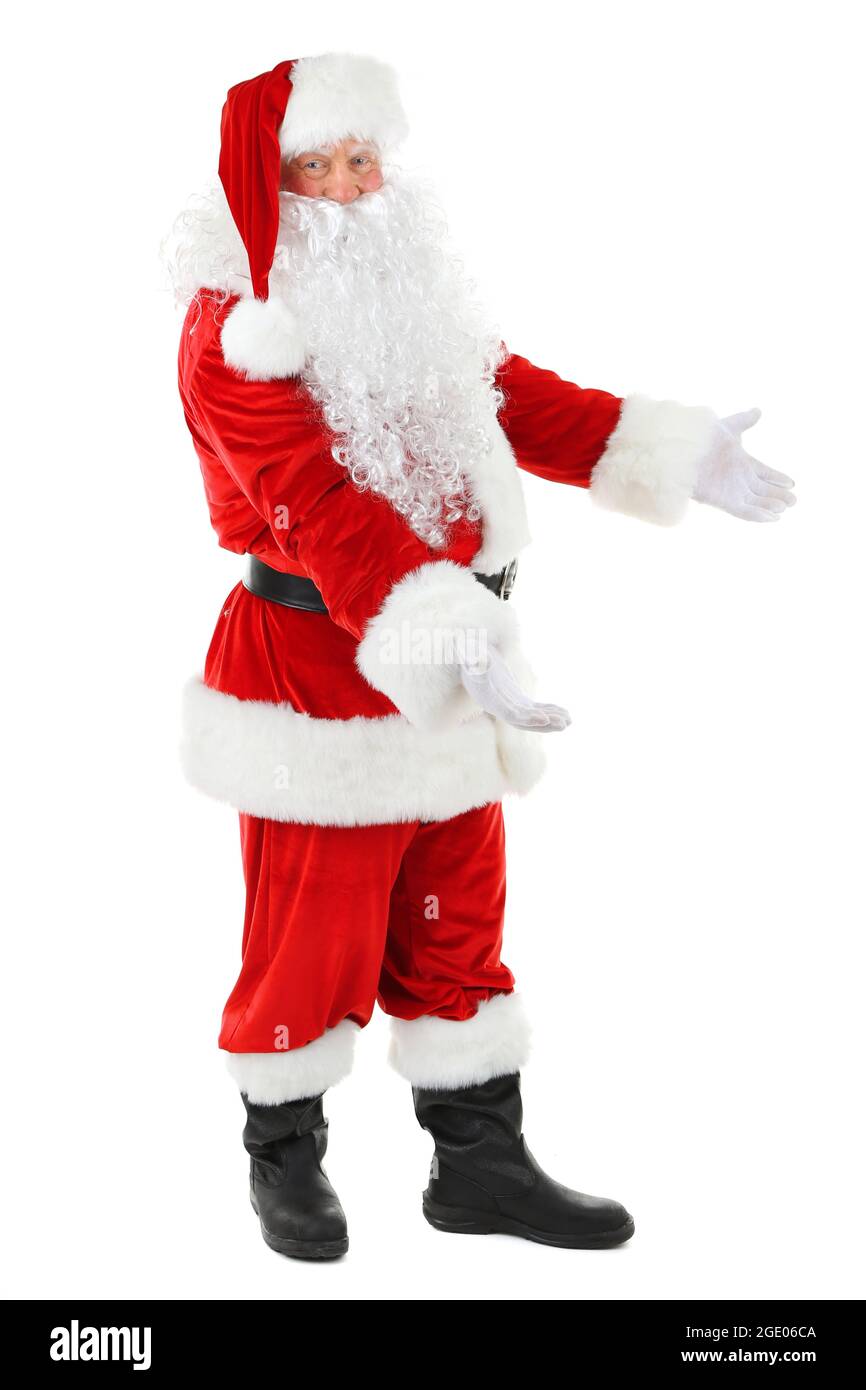 Santa Claus isolated on white background Stock Photo - Alamy