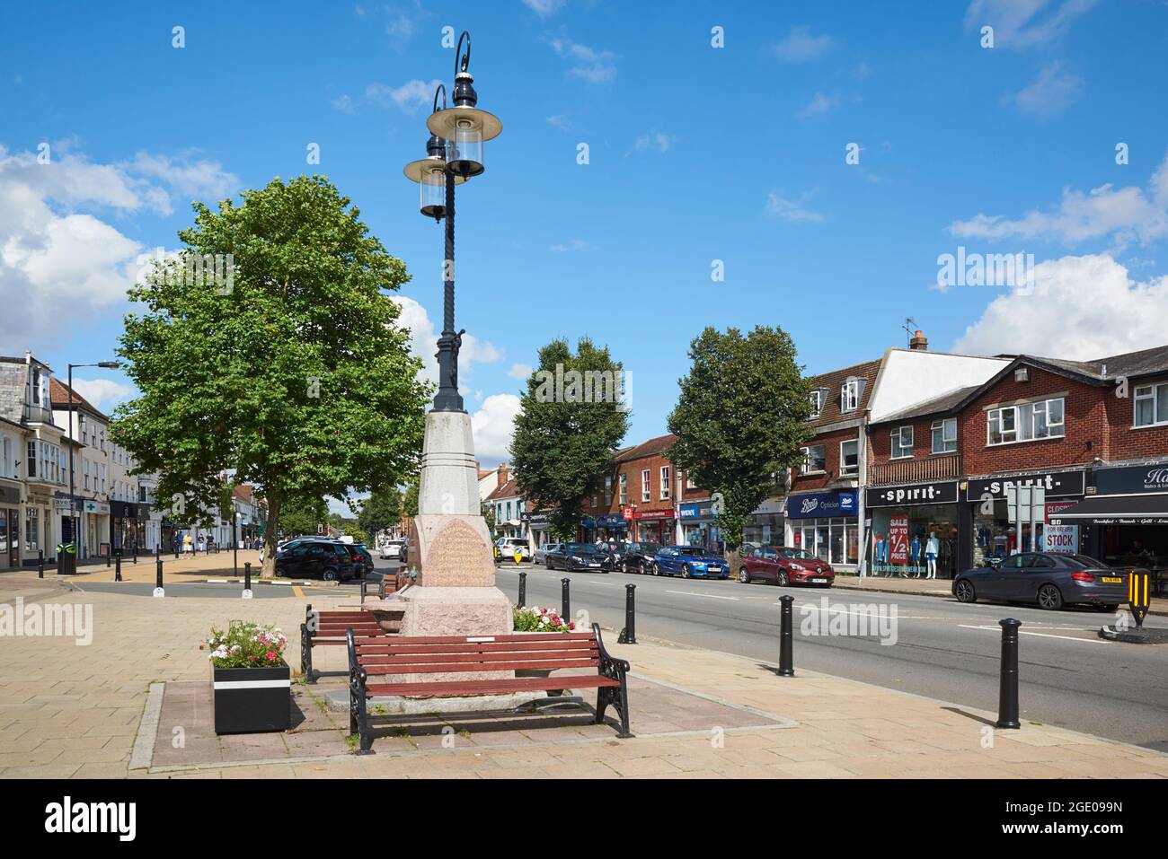 The High Street and shops at Epping, Essex, Southern England Stock Photo
