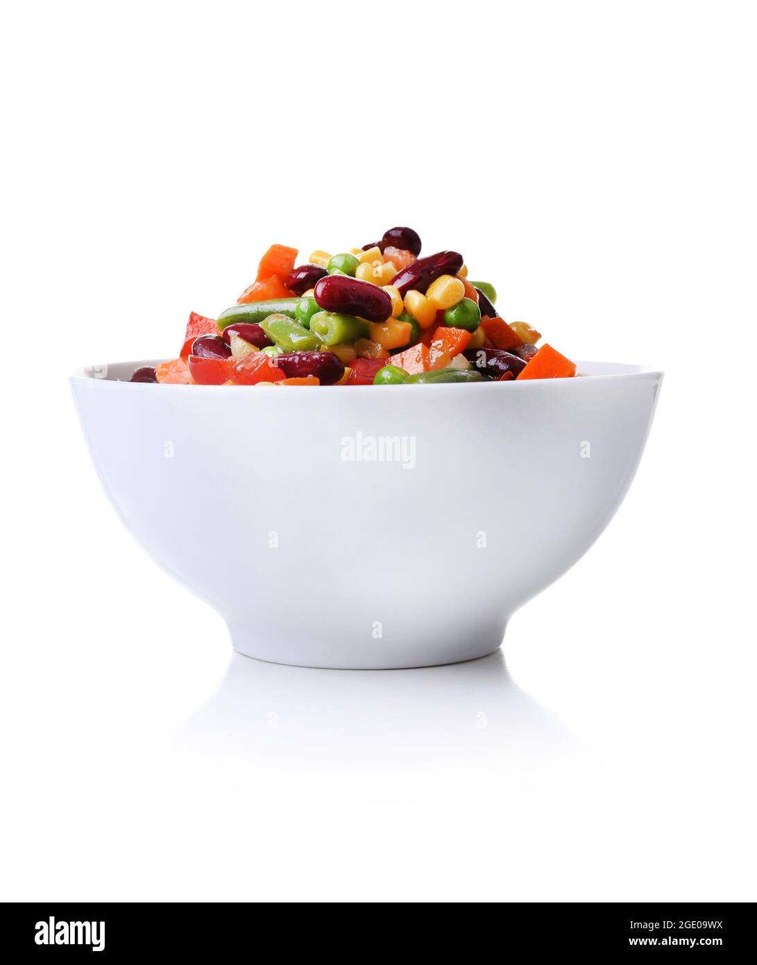 Healthy beans salad isolated on white Stock Photo - Alamy