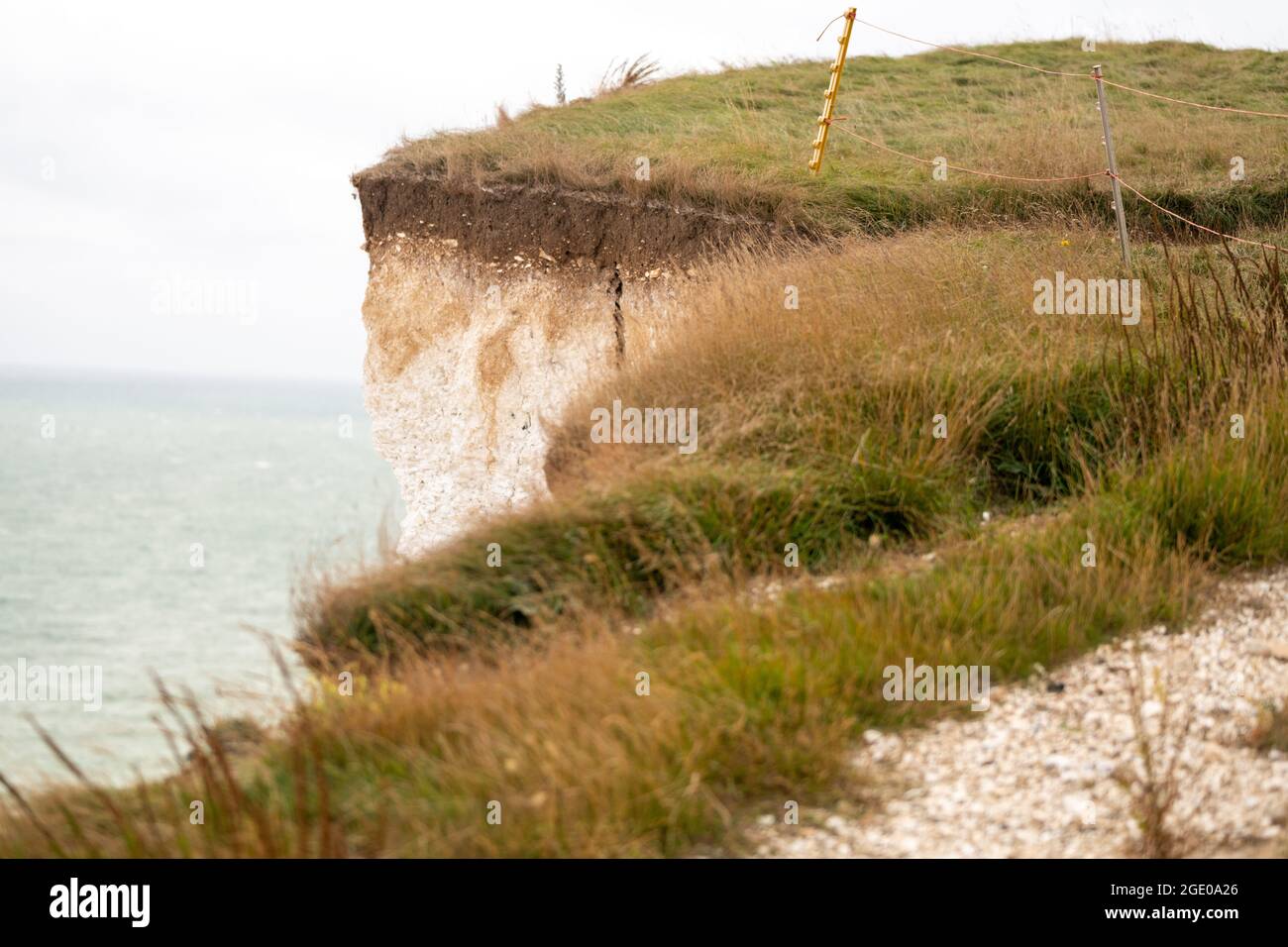 chalk cliff erosion above sea Stock Photo Alamy
