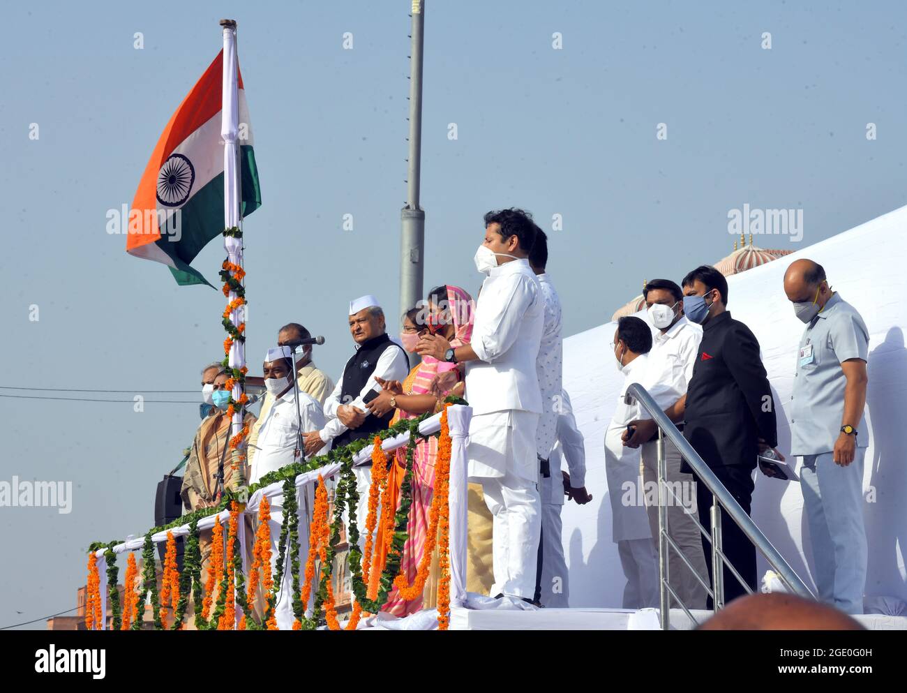 Jaipur, India. 15th Aug, 2021. Rajasthan Chief Minister Ashok Gehlot