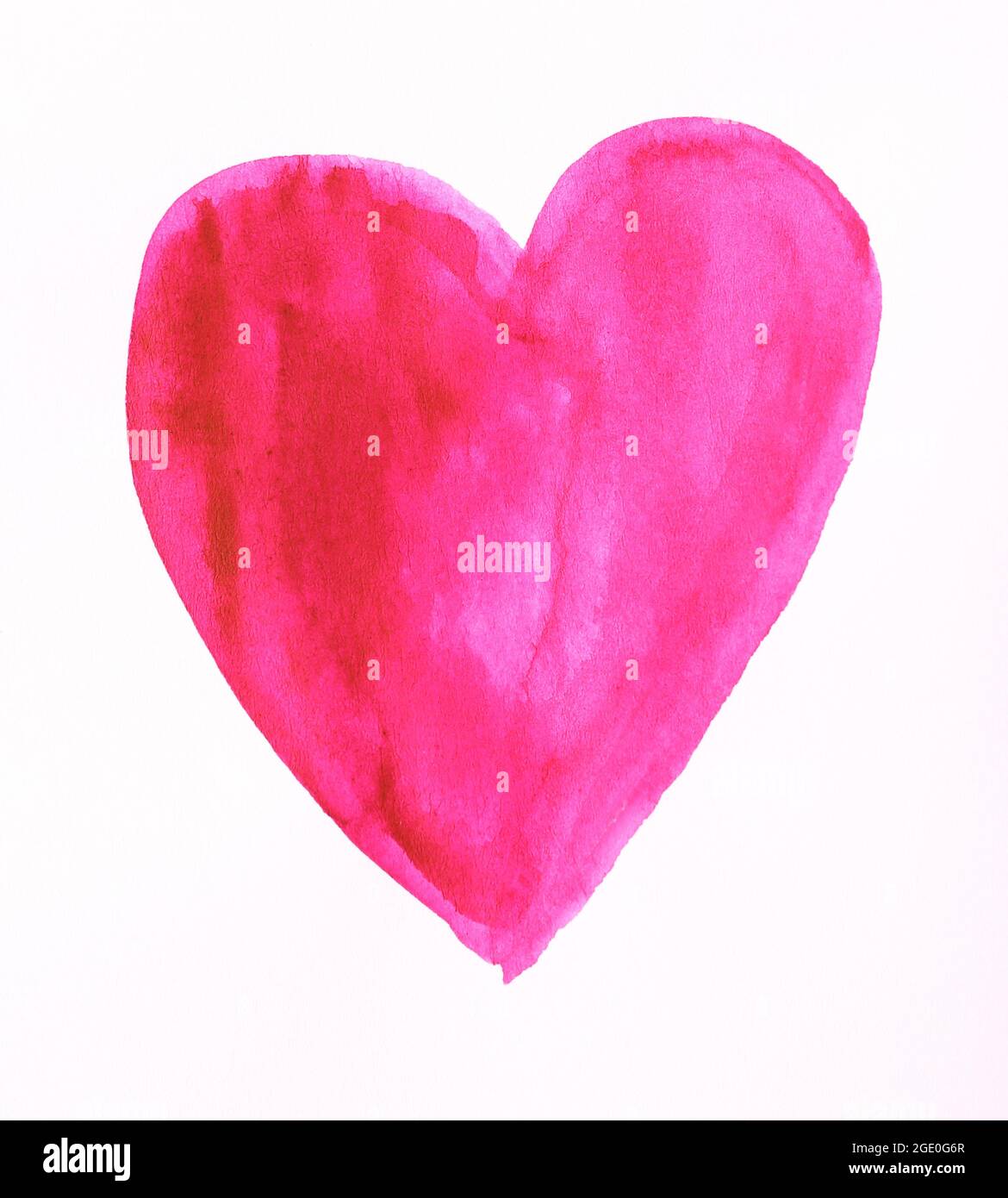 Painted heart shape isolated on white Stock Photo - Alamy