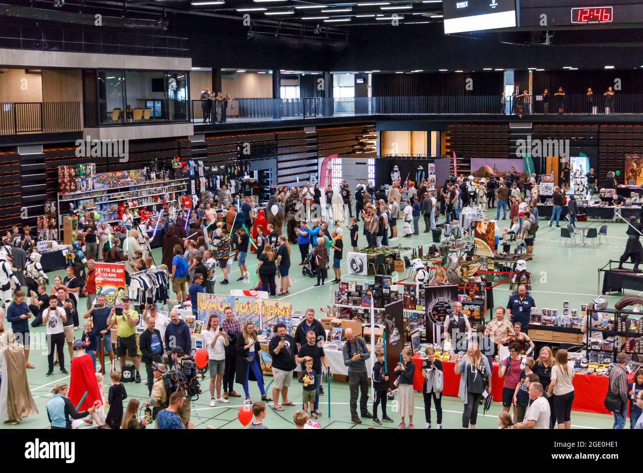 Randers, Denmark - 15 August 2021: A day in the galaxy, Big star wars event in Randers Arena where adults and children could meet all the characters f Stock Photo