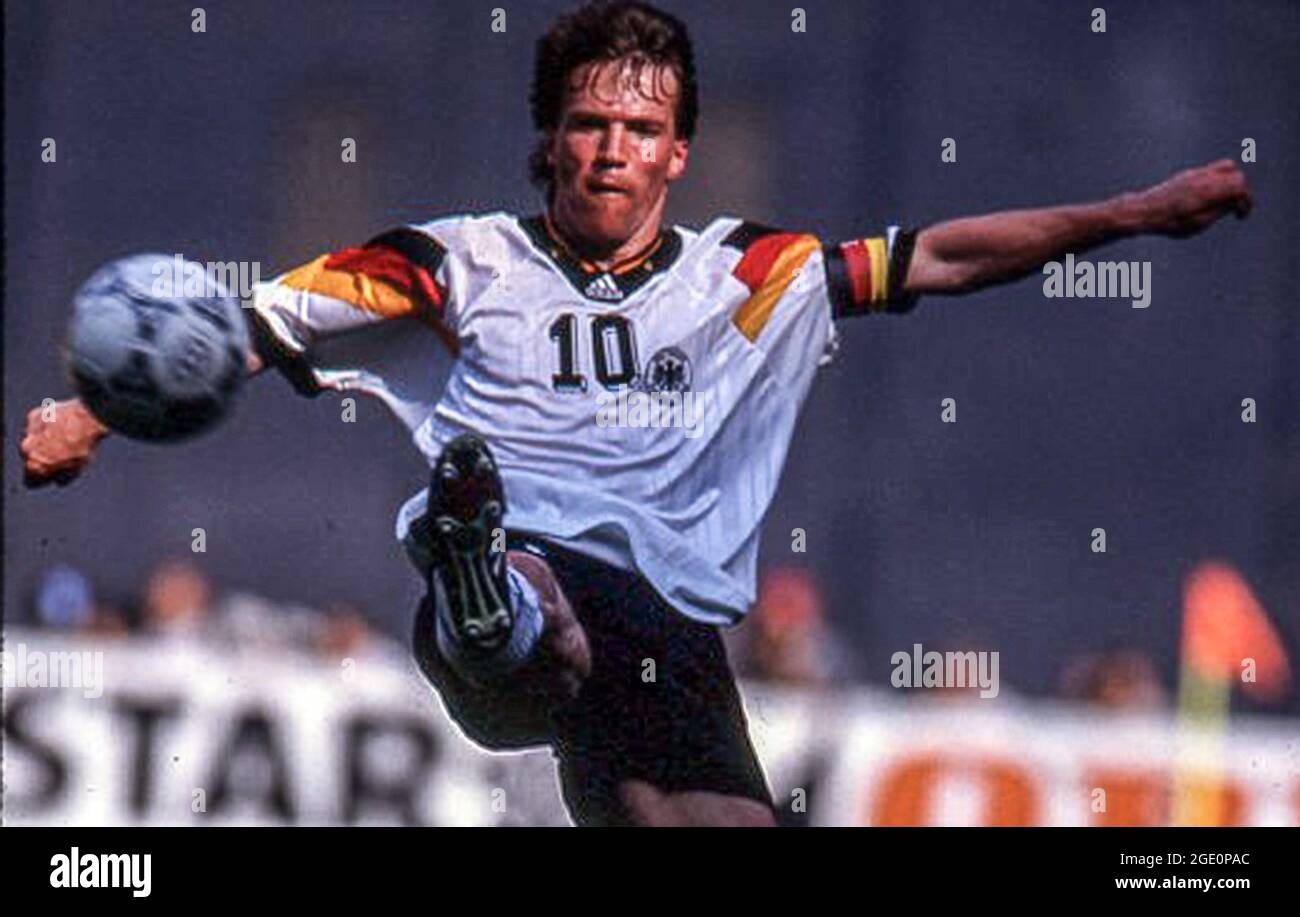 german soccer star Lothar Matthäus in action Stock Photo