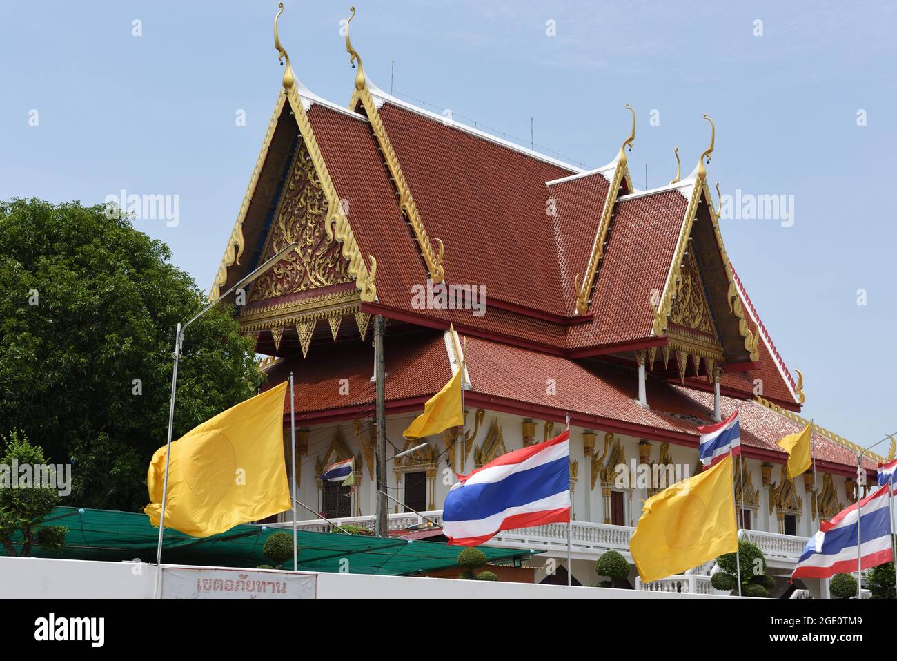 Ordination hall at Wat Phutthaisawan, Ayutthaya, Thailand Stock Photo