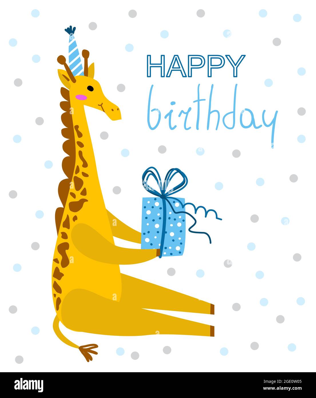 Happy birthday greeting card. Cartoon character of a giraffe with a box with a gift Stock Vector Image & Art - Alamy Happy birthday greeting card. Cartoon character of a giraffe with a box with a gift Stock Vector Image & Art - Alamy