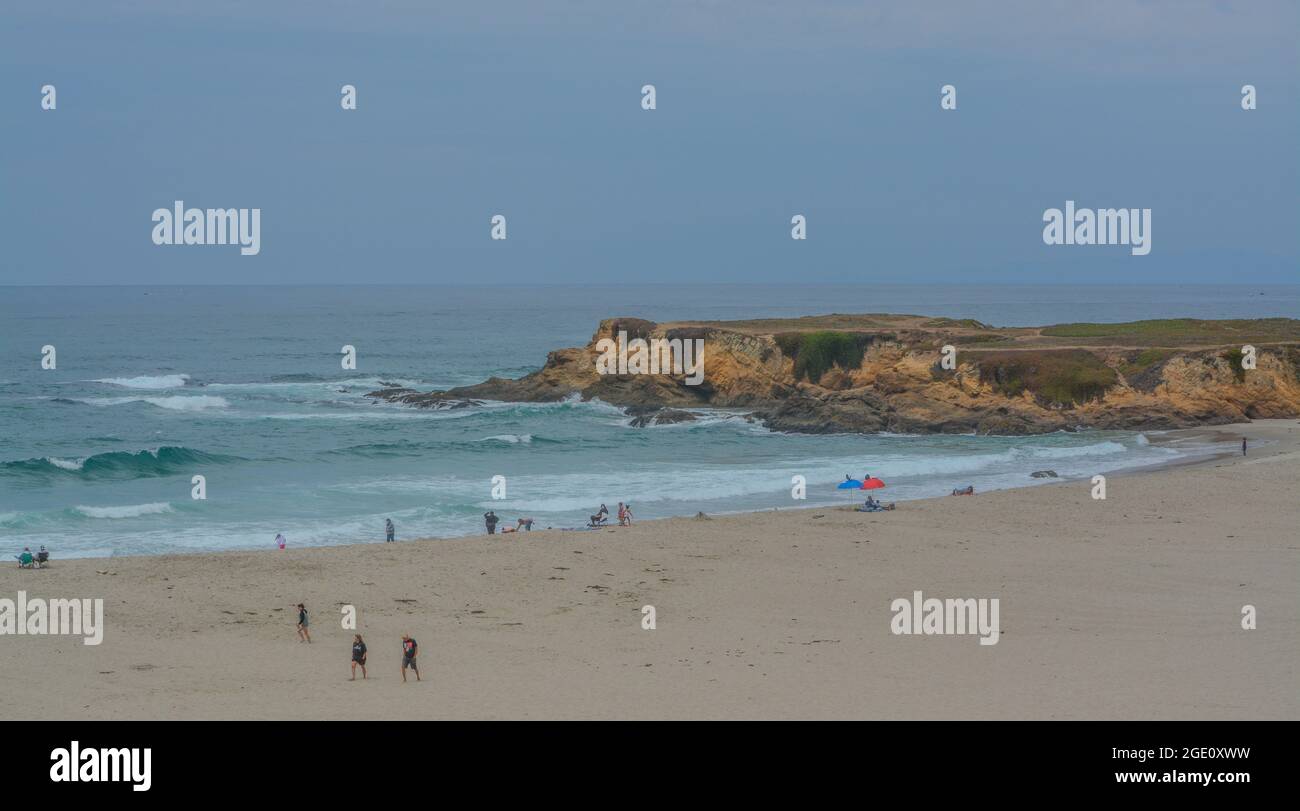 A beach at Mackerricher State Park on the Pacific Ocean in Fort Bragg, Mendocino County, California Stock Photo