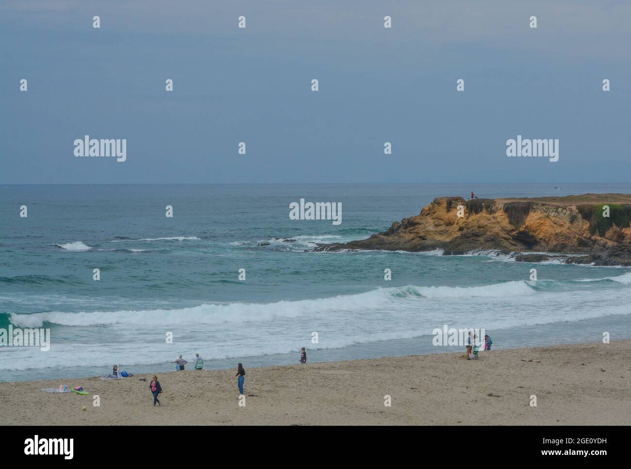 A beach at Mackerricher State Park on the Pacific Ocean in Fort Bragg, Mendocino County, California Stock Photo