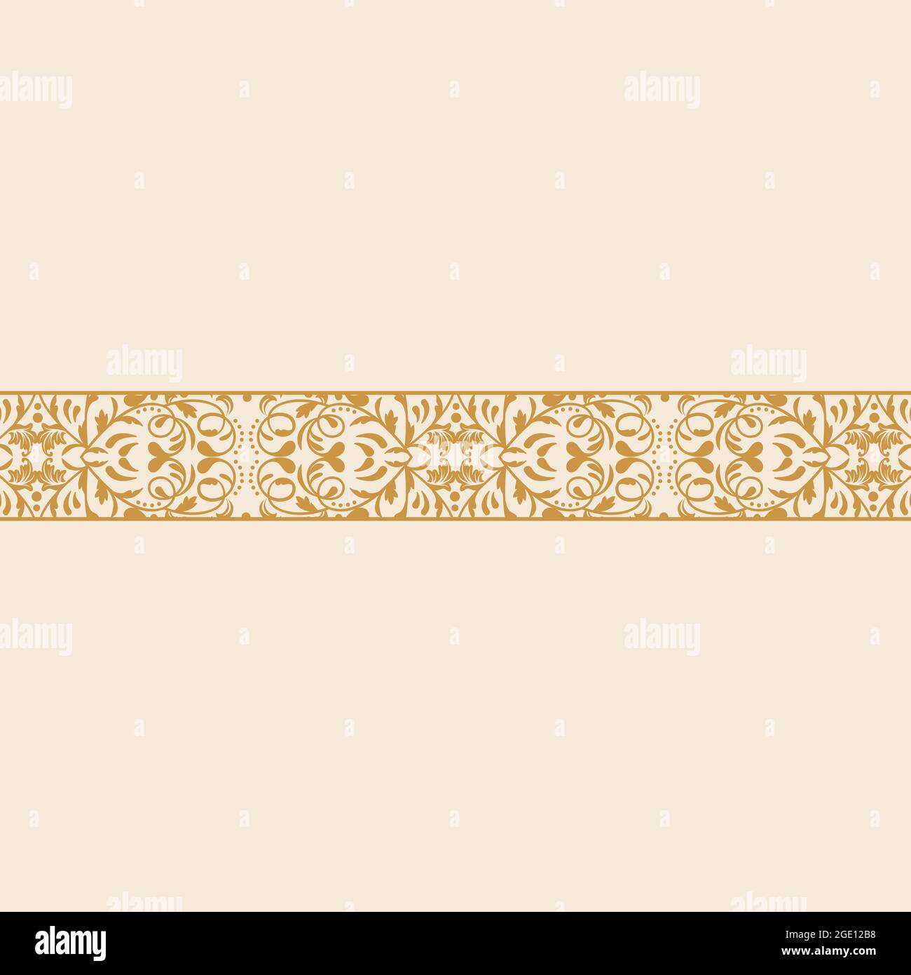 seamless damask pattern border Stock Vector Image & Art Alamy