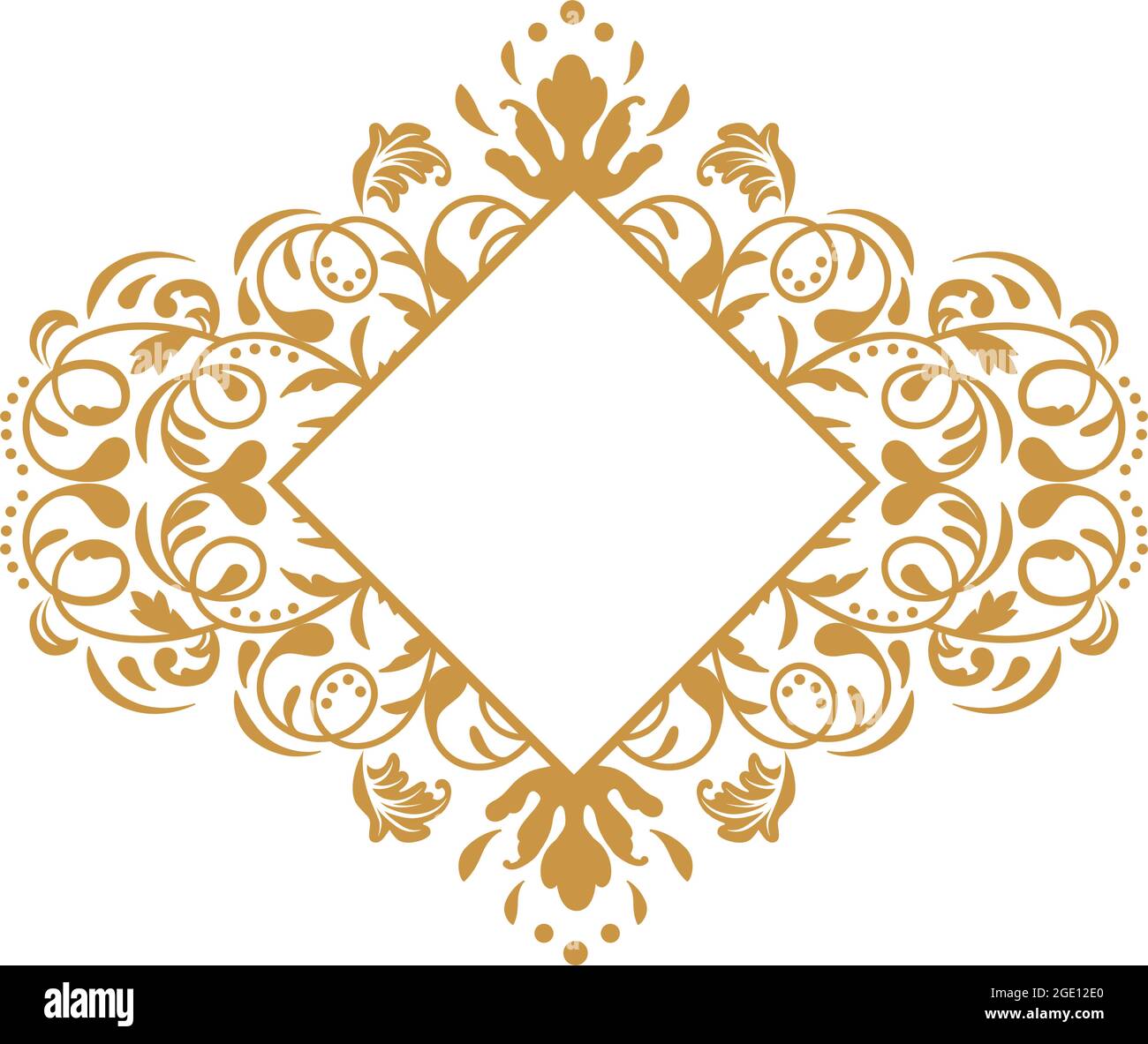 frame with floral ornament Stock Vector Image & Art - Alamy