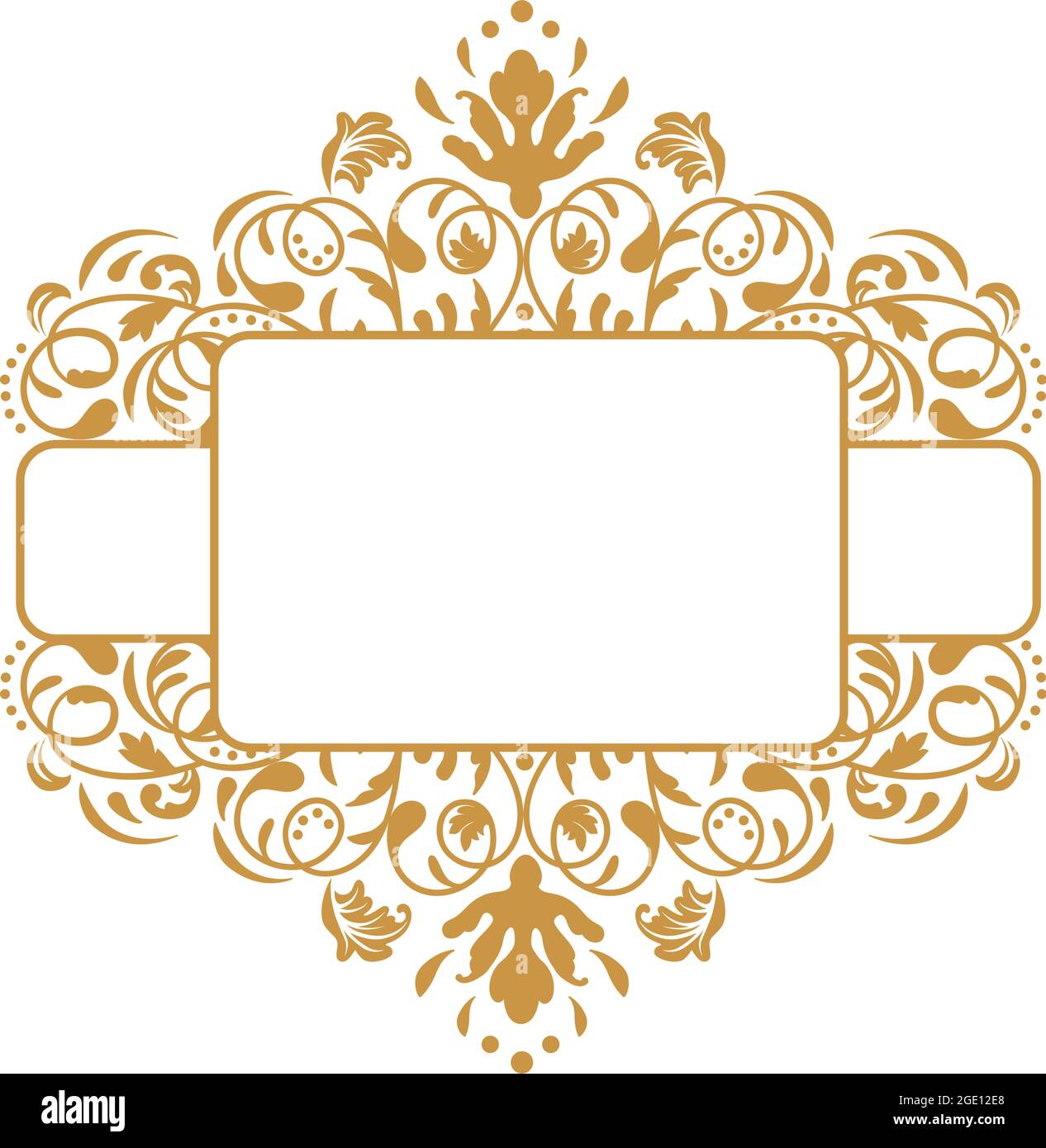 frame with floral ornament Stock Vector Image & Art - Alamy
