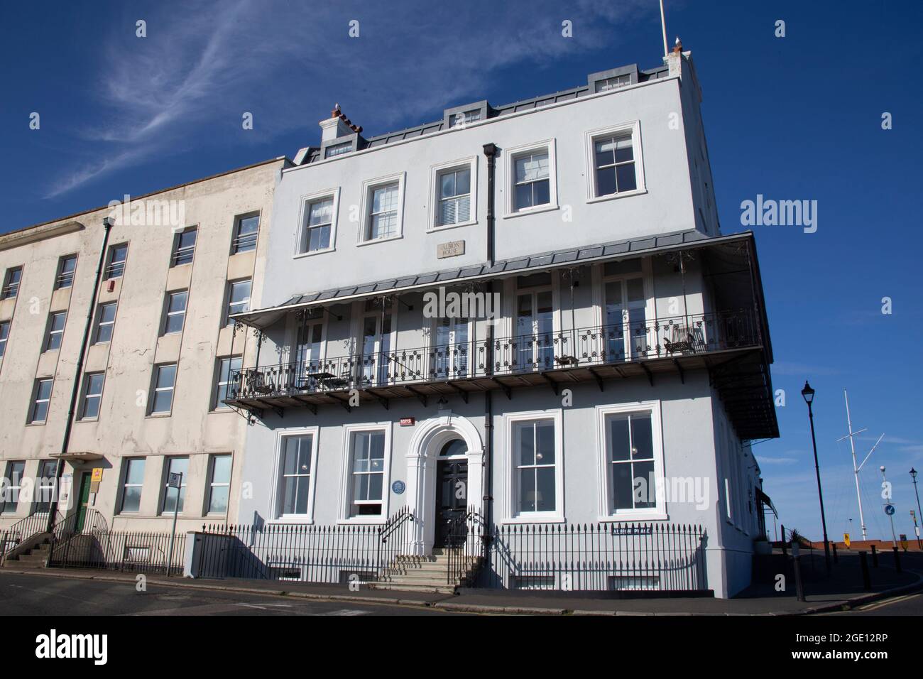 Albion House where Princess Victoria stayed in 1835, now a hotel, Ramsgate Kent, England UK Stock Photo