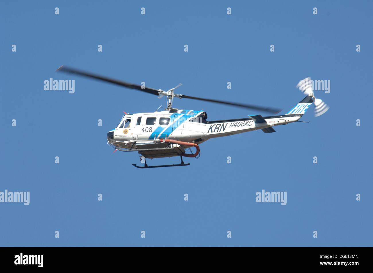 Kern County Fire Helo in flight Stock Photo Alamy
