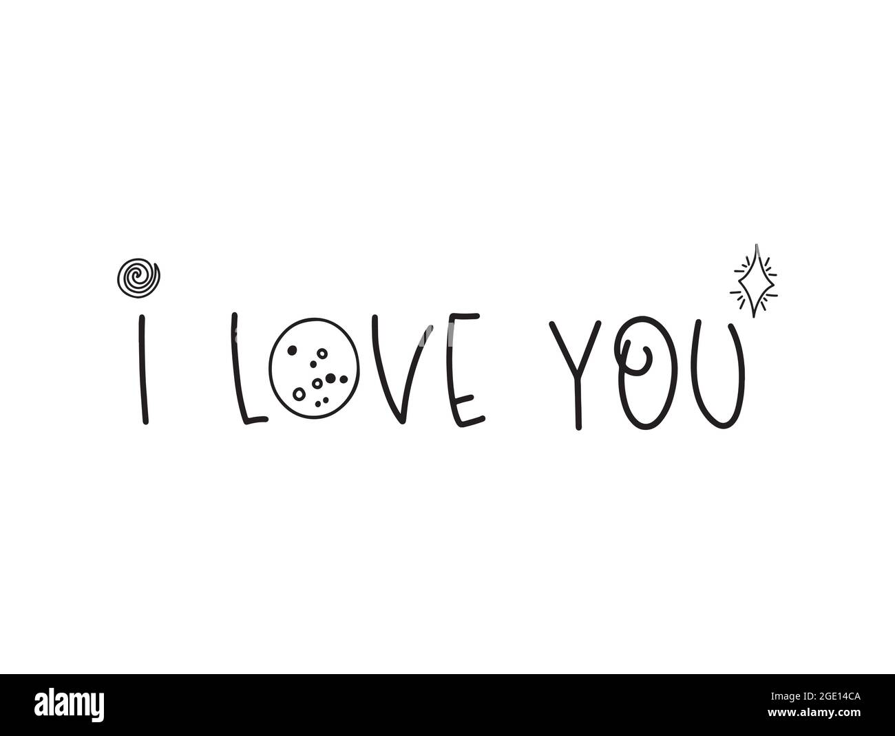I love you. Inspirational quote about happiness. Modern calligraphy phrase  with hand drawn Simple vector lettering for print and poster. Typography d  Stock Vector Image \u0026 Art - Alamy, image size:1300x1070