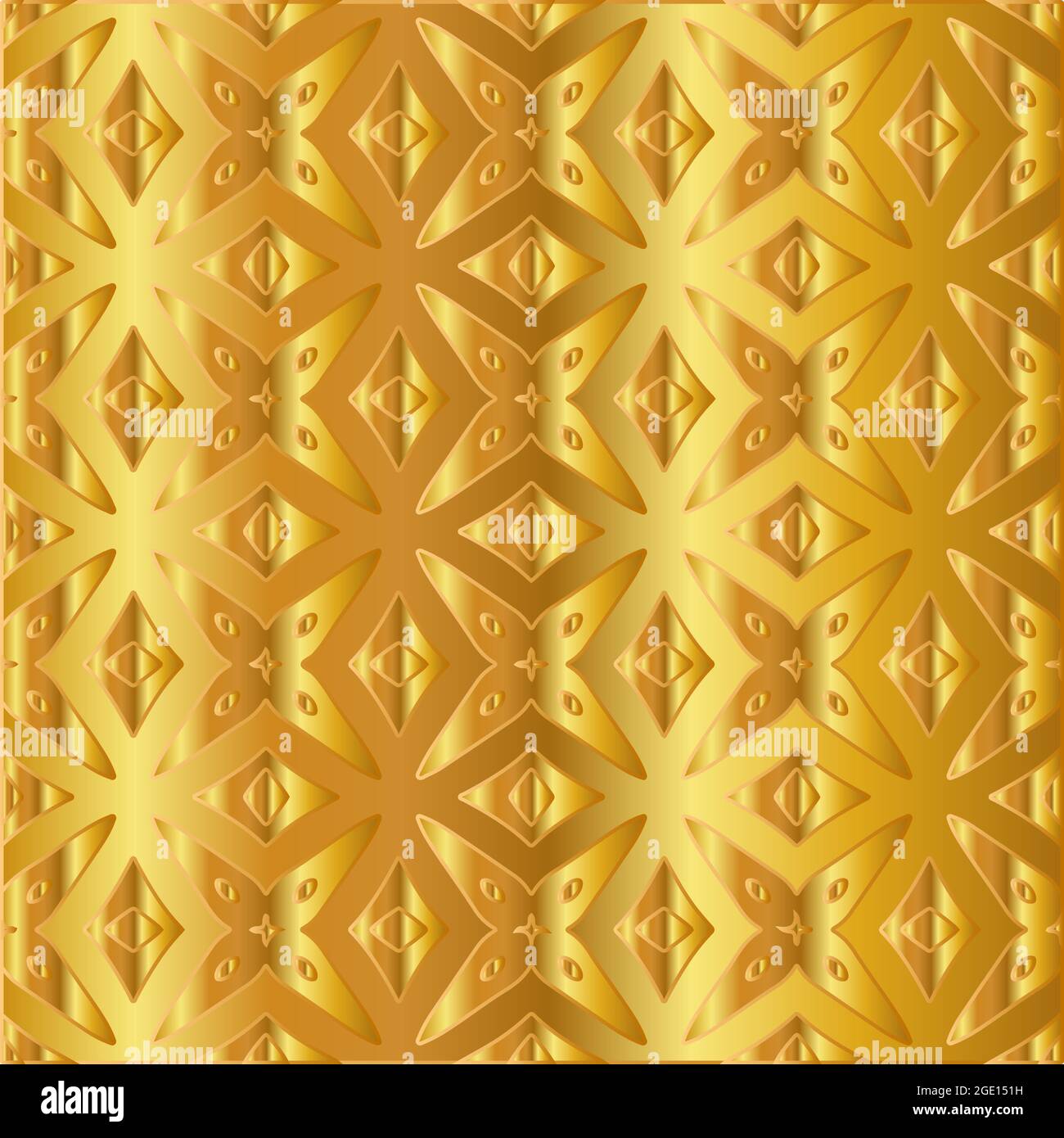 Geometric vector pattern with yellow and white gradient. gold ornament ...