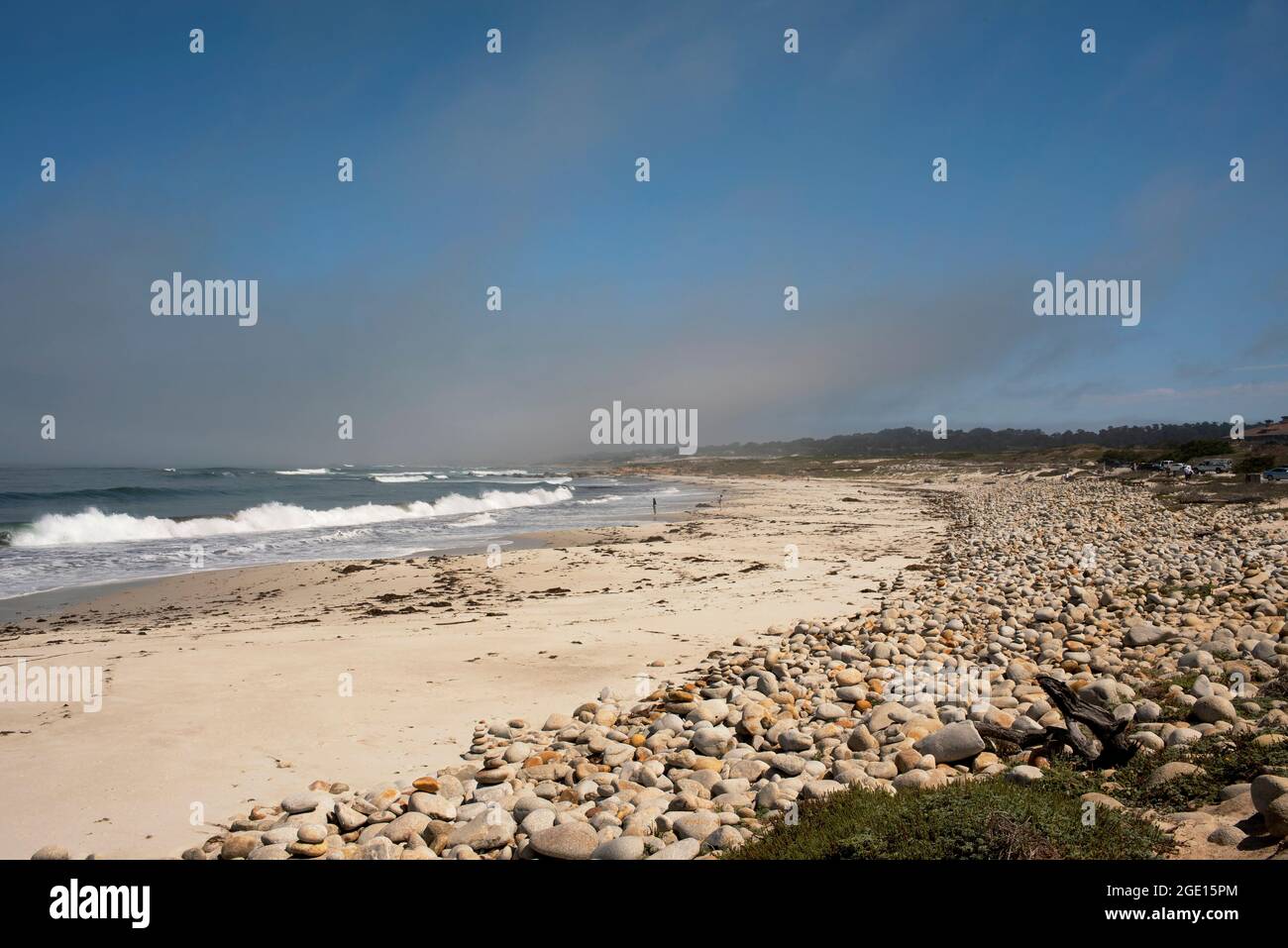 Pebble Beach along the 17 mile drive, California, USA. Sep 2019 Stock Photo