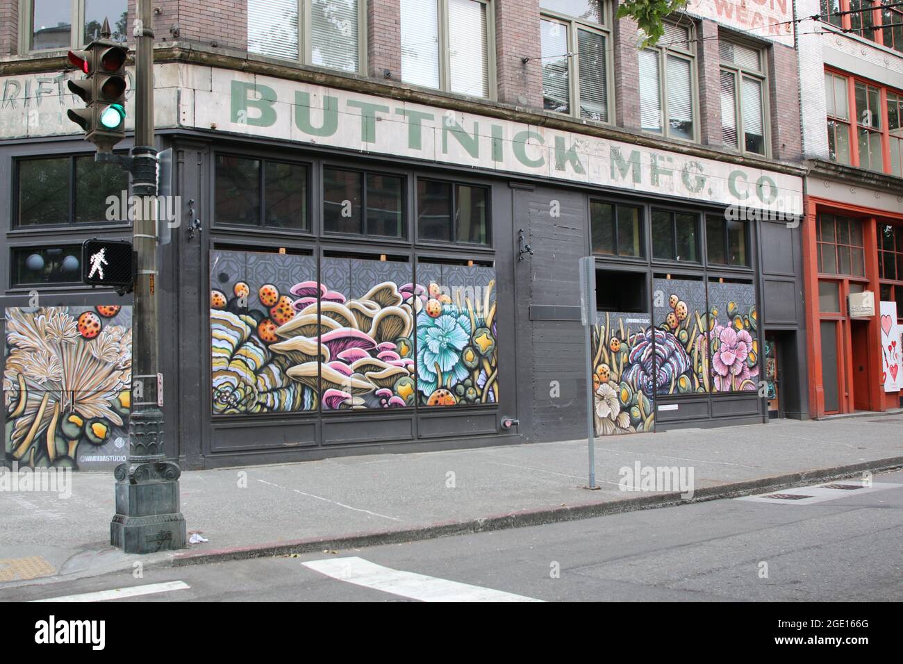 Historic Building in Seattle Washington called Buttnick MFG Stock Photo ...