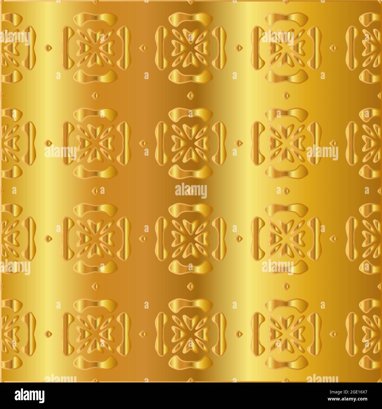 Geometric vector pattern with yellow and white gradient. gold ornament ...