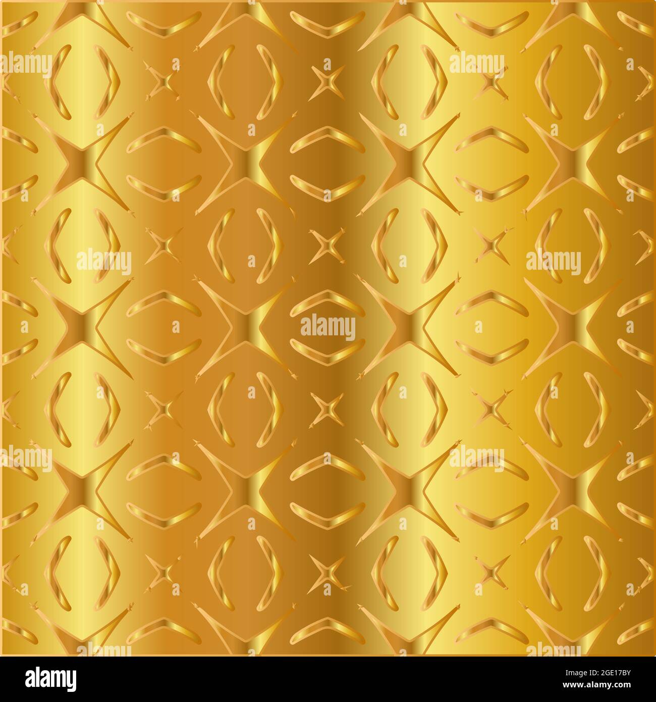 Geometric vector pattern with yellow and white gradient. gold ornament ...
