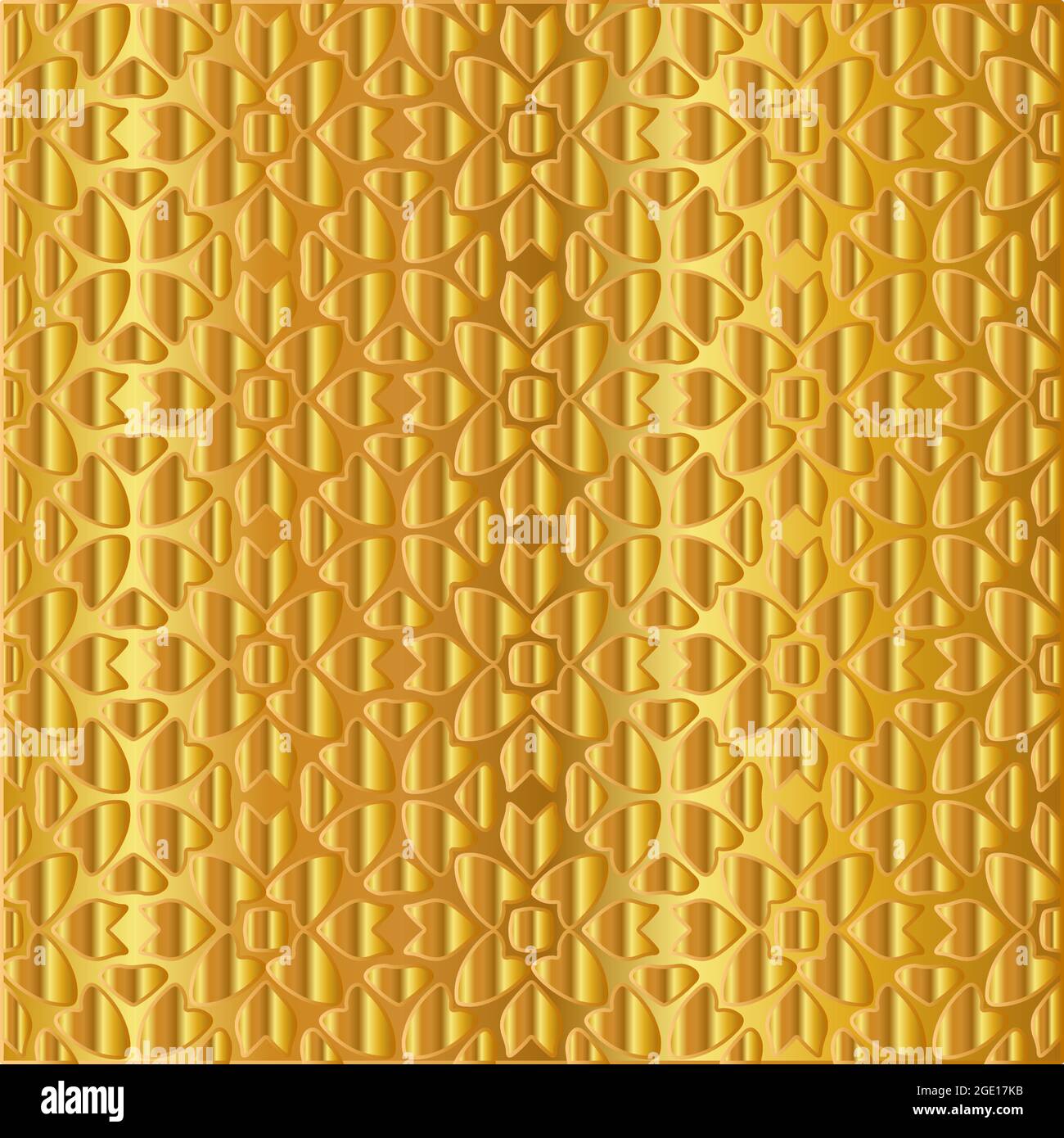 Geometric vector pattern with yellow and white gradient. gold ornament ...