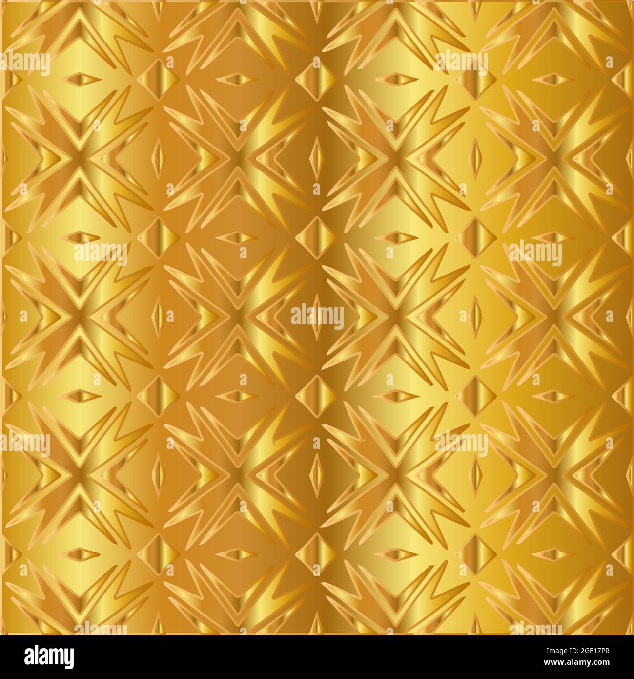 Geometric vector pattern with yellow and white gradient. gold ornament ...
