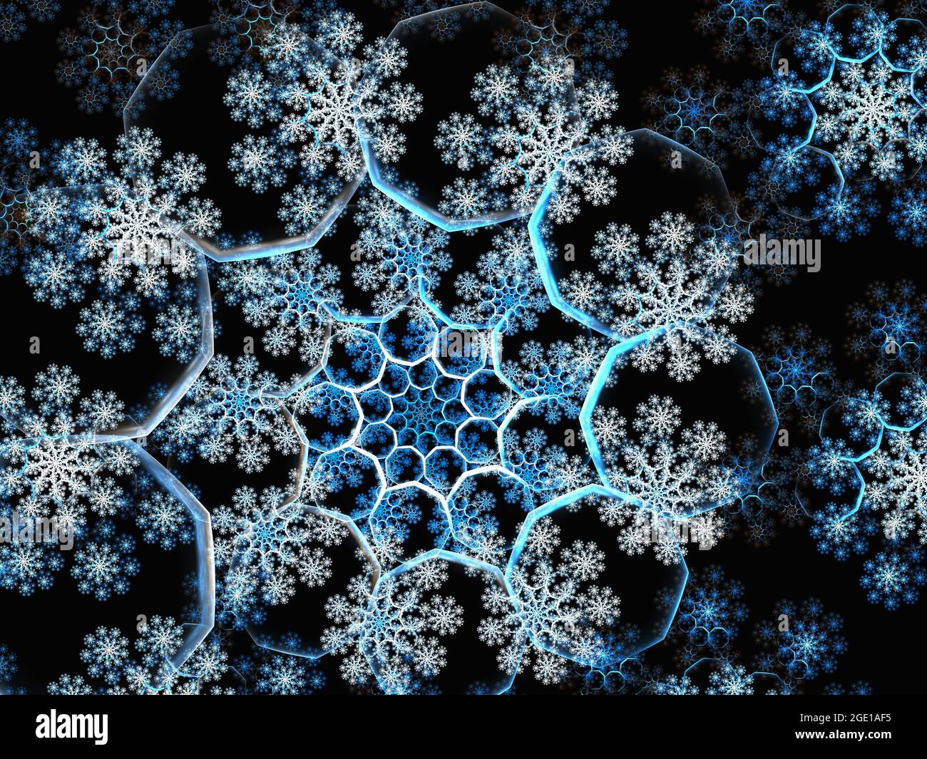 Abstract colorful snowflake background composition. Design elements