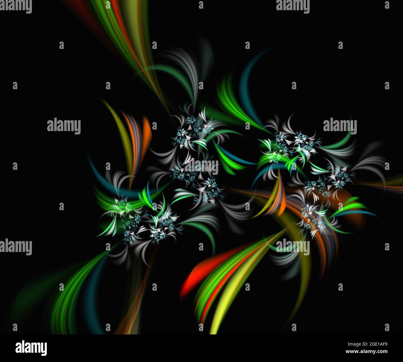 Awesome digital art paint consists of fractal color texture and is