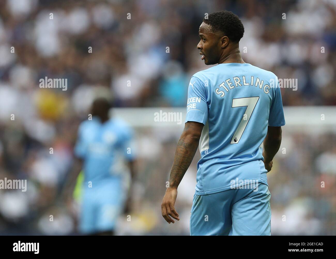 London, England, 15th August 2021. Raheem Sterling of Manchester City during the Premier League match at the Tottenham Hotspur Stadium, London. Picture credit should read: Paul Terry / Sportimage Credit: Sportimage/Alamy Live News Stock Photo