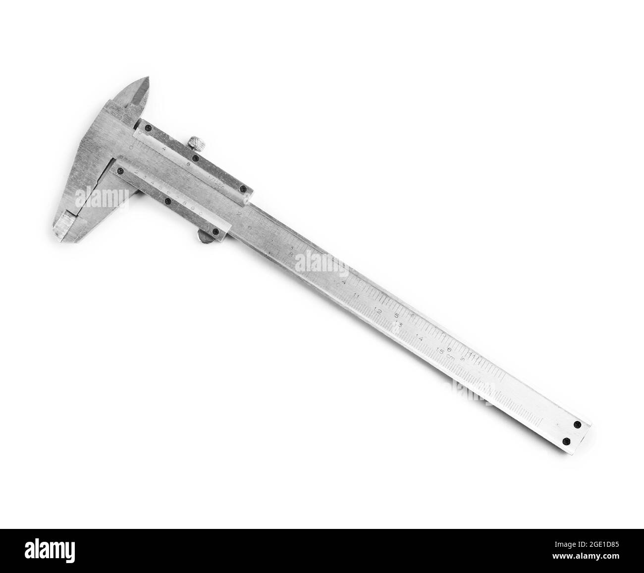 Vernier caliper (slide gauge) isolated on white Stock Photo Alamy