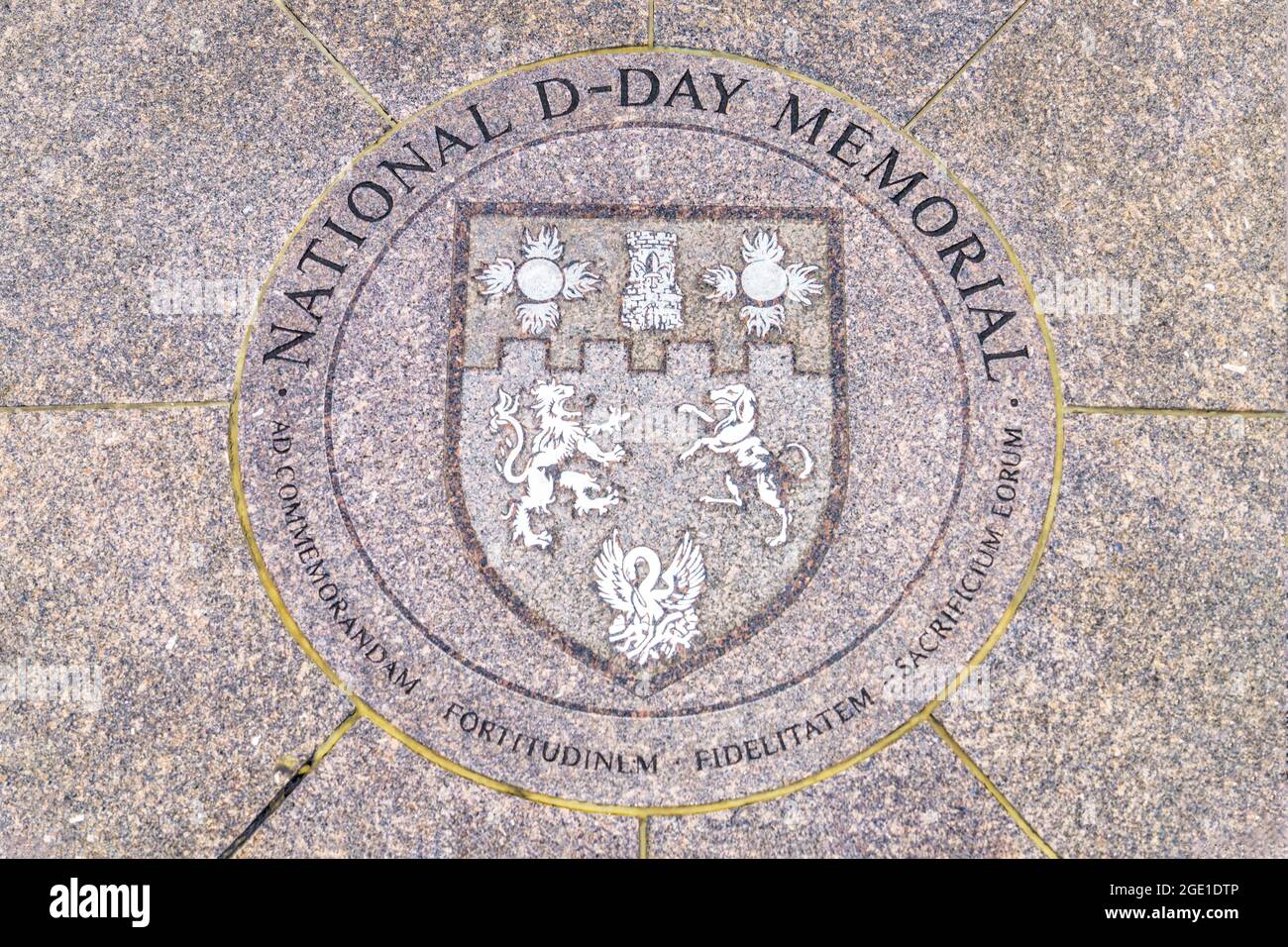 The Memorial coats of arms beneath the Overlord Arch in the Robey W