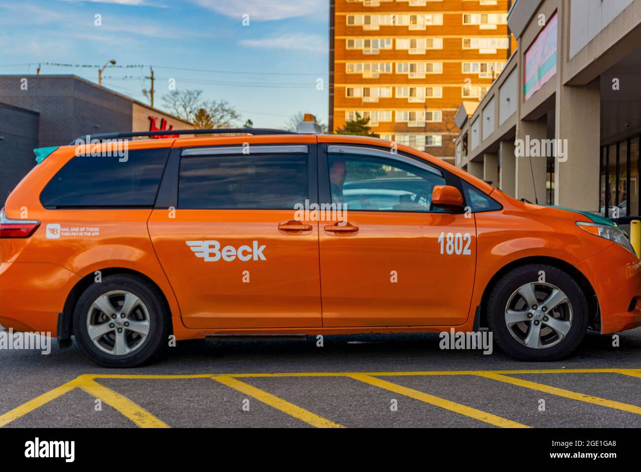 Toronto, Ontario, Canada, November 2020 An SUV cab from the iconic