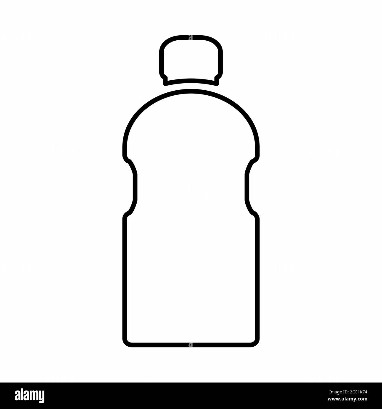 Vector Graphic of - Water Bottle - Line Style - simple illustration. Editable stroke. Design template vector.outline style design.Vector graphic illus Stock Vector