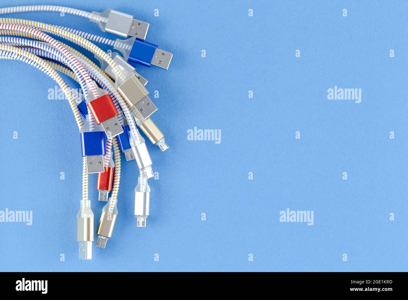 Micro USB (Universal Serial Bus) cables Connectors plugs with copy