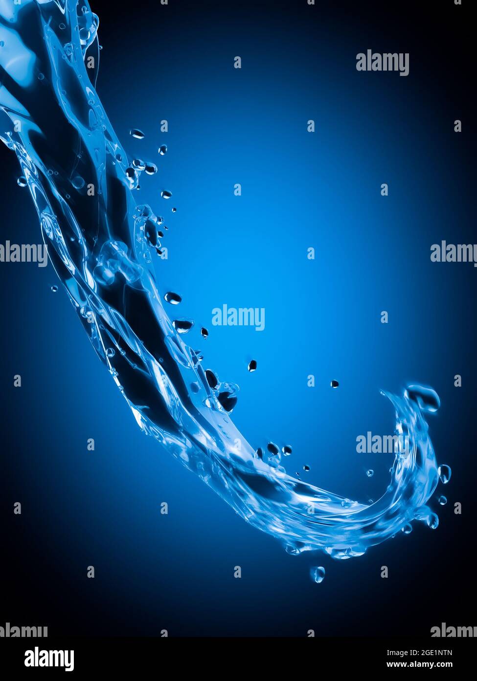 3D Rendering of a Clear Liquid Water Flow Stock Photo Alamy