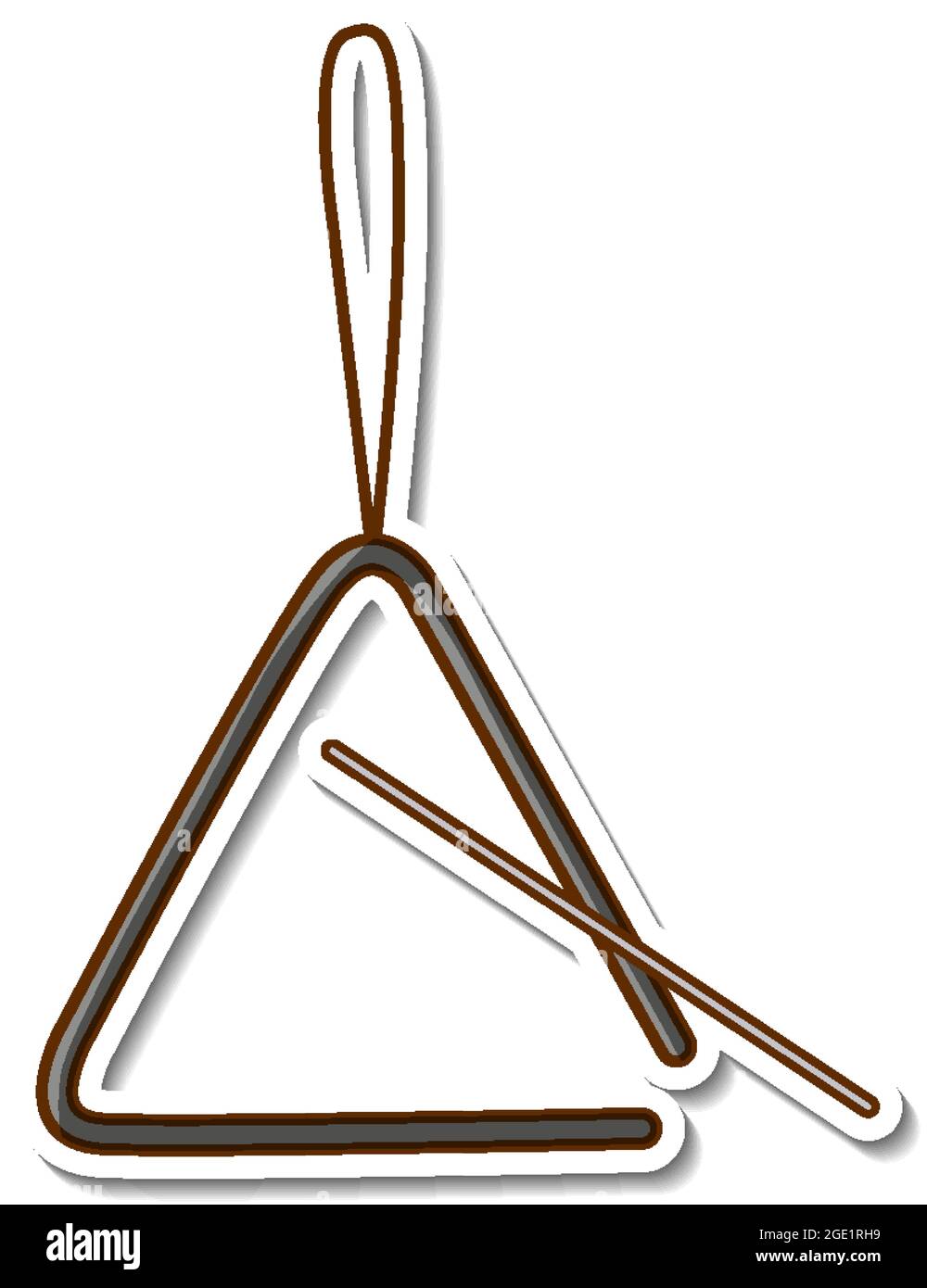 Sticker triangle musical instrument illustration Stock Vector Image & Art -  Alamy