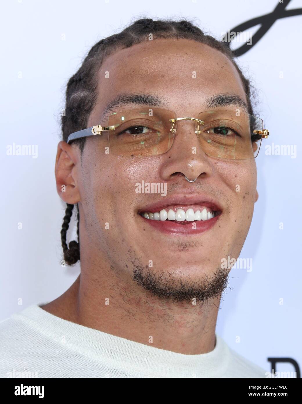 LOS ANGELES, CALIFORNIA, USA - AUGUST 15: American professional basketball player Aaron Gordon arrives at the Lionne Fall/Winter 2021 Fashion Show held at The Ebell on August 15, 2021 in Los Angeles, California, United States. (Photo by Xavier Collin/Image Press Agency) Stock Photo