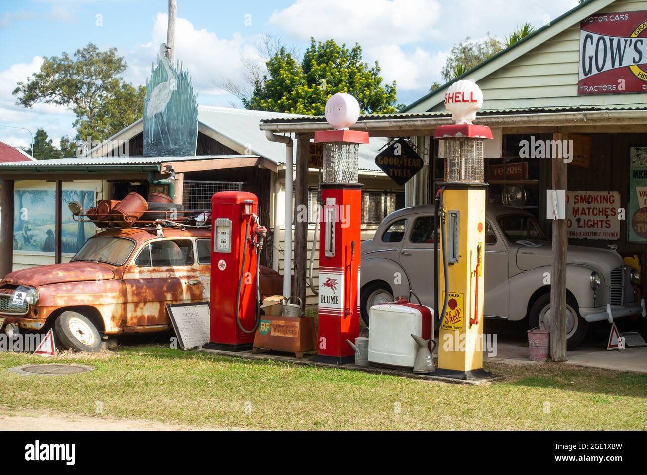 Old service station, Caboolture Queensland Australia. Stock Photo