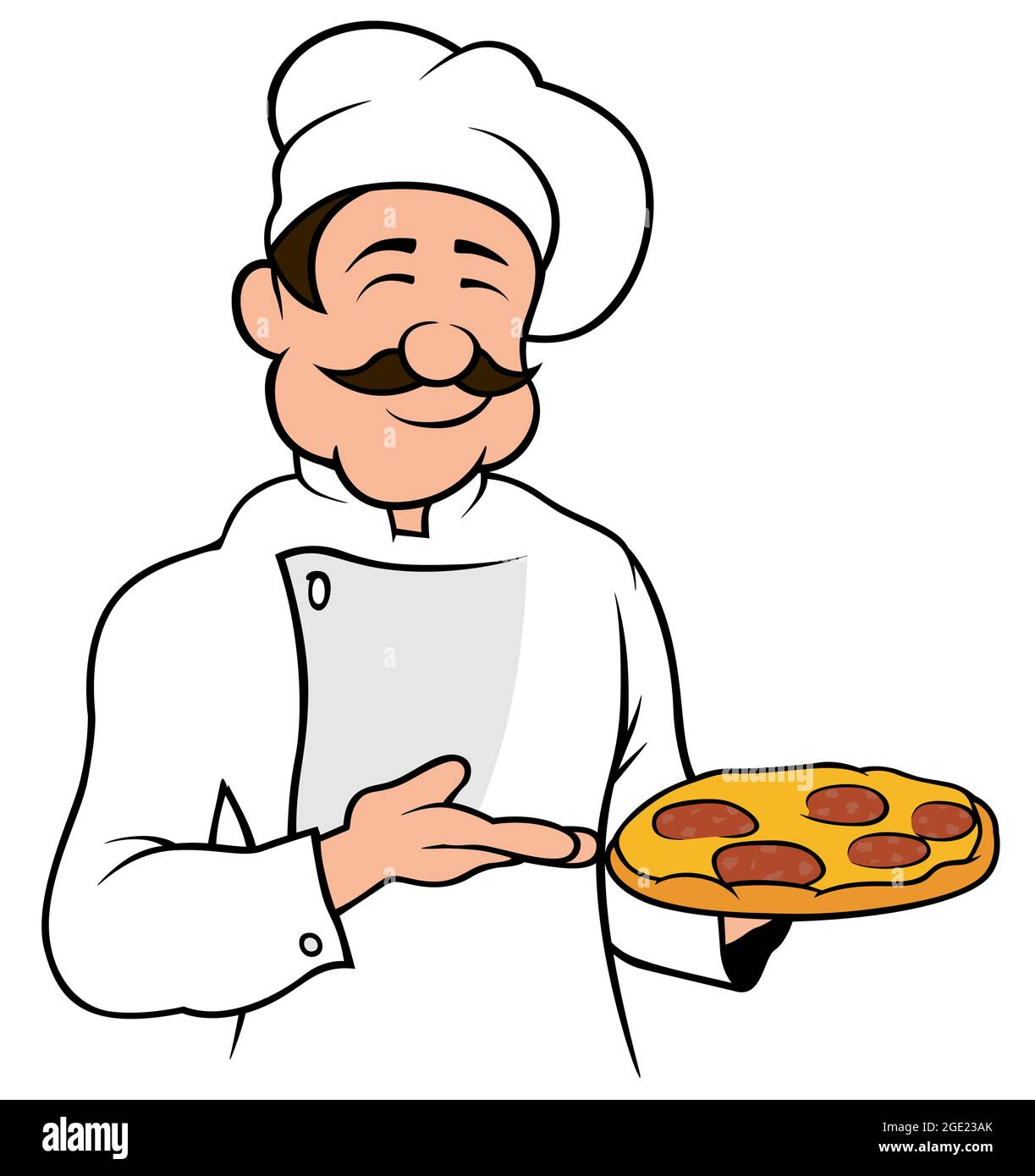 Pizza Chef Character Stock Vector Image & Art - Alamy