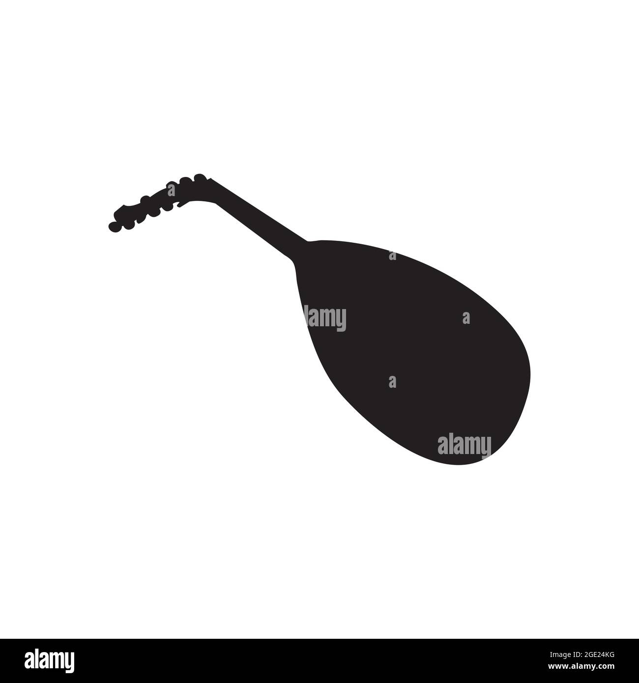 Lute musical instrument vector icon isolated Stock Vector Image & Art