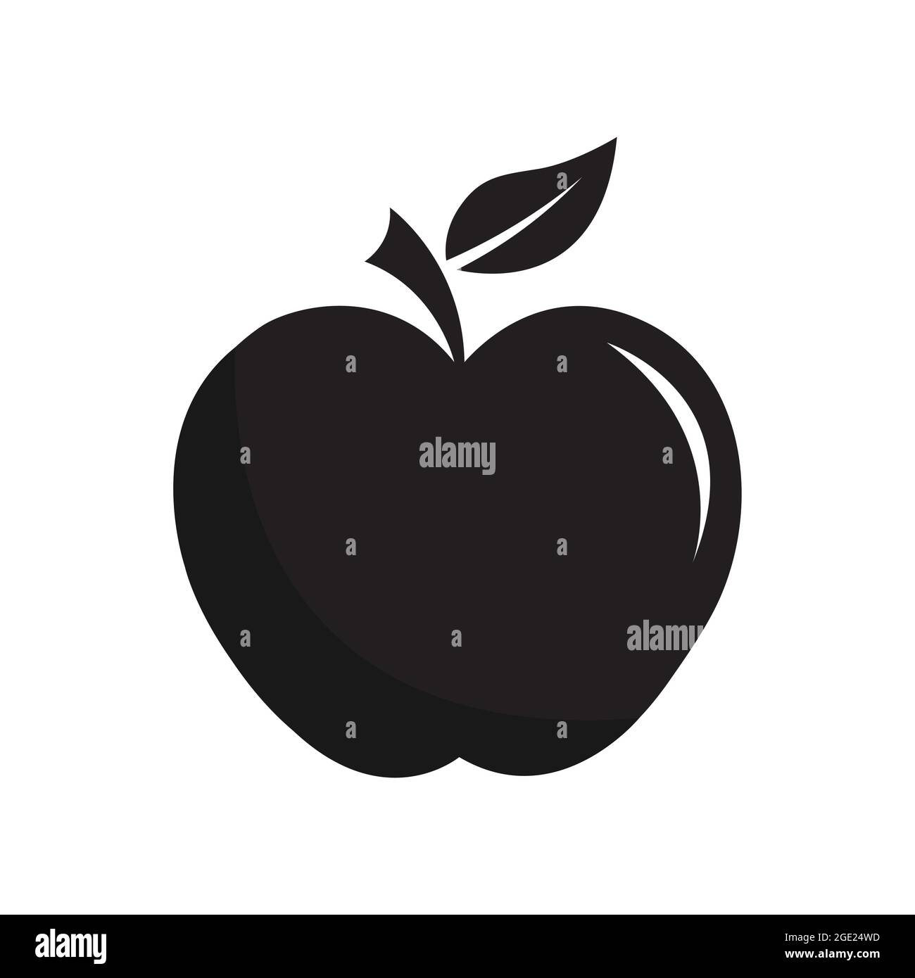 Tasty and healthy apple vector. Fresh apple fruit icon. Stock Vector