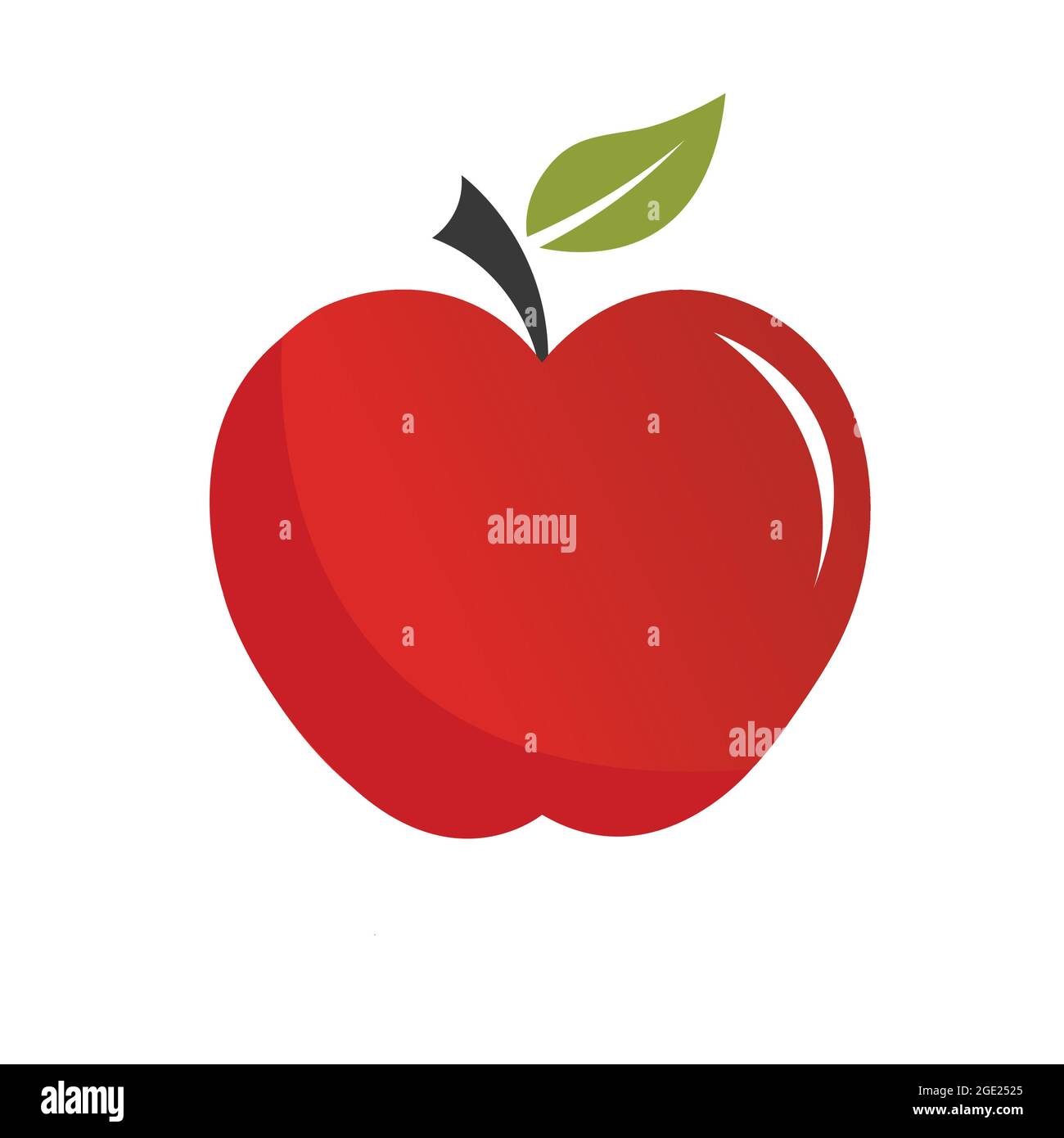 Tasty and healthy apple vector. Fresh apple fruit icon. Stock Vector