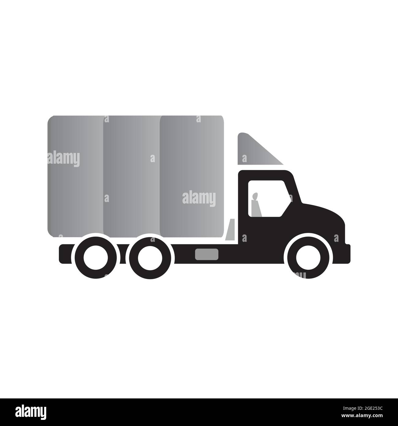 Cargo Delivery Truck Isolated. Moving truck vector isolated Stock